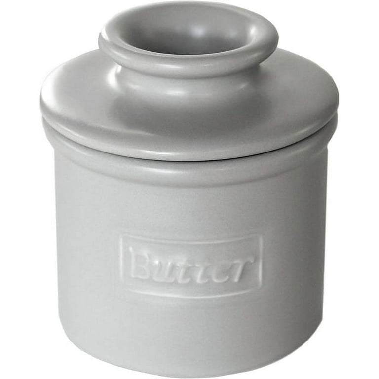 Butter Bell Crock, Original French Ceramic Dish, Café Matte Stone