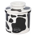 thumbnail image 1 of Butter Bell® Crock – Farmhouse Cow Pattern Ceramic Butter Holder with Lid, Keeper for Spreadable Butter, 1 of 5