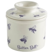 Butter Bell  Crock   Farmhouse Honey Bee Pattern Ceramic Butter Holder with Lid, Keeper for Spreadable Butter
