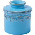 thumbnail image 1 of Butter Bell® Crock – Antique Light Blue Ceramic Butter Holder with Lid, Keeper for Spreadable Butter, 1 of 9