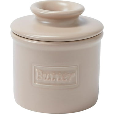 Butter Bell® Crock - Original French Ceramic Dish by L. Tremain, Café Matte Beige, 4 in.