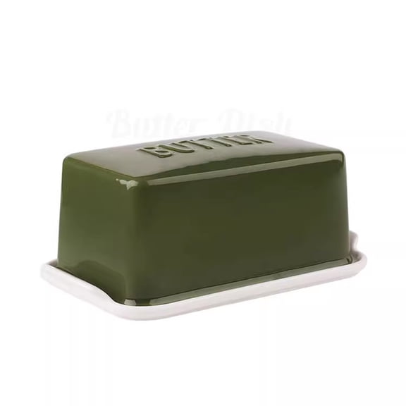 Butter Box Tray Ceramic Storage Box Fresh-keeping Box Food Storage Box Butter Cheese Box Tray