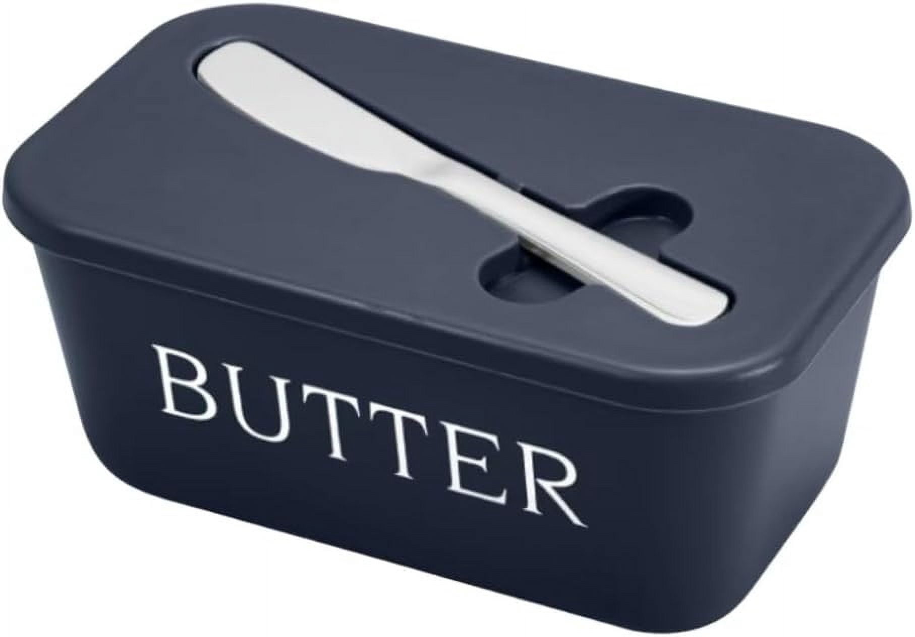 Butter Box with Lid and Knife, Airtight Covered Plastic Butter ...