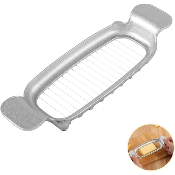Butter & Cheese Slicer Stainless Steel Multipurpose Cheese Slicer,With Ergonomic Handle, Suitable For Cutting Cheese, Butter, Eggs, Fruit And Other Softer Solid Food Use.