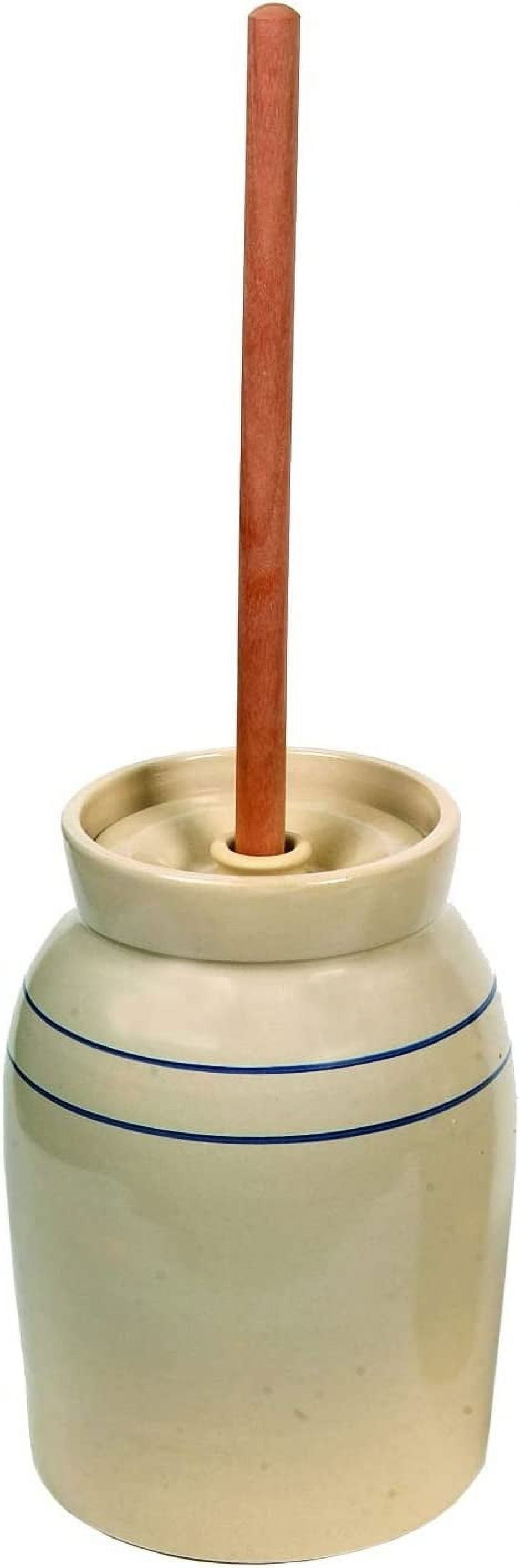 Butter Churn HandTurned Stoneware Dasher Churn, Natural Stone Color