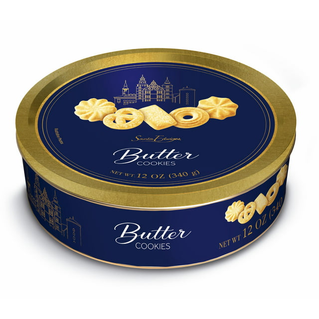 Butter Cookie Tin, Danish Style, 12 oz (340 g), Santa Edwiges