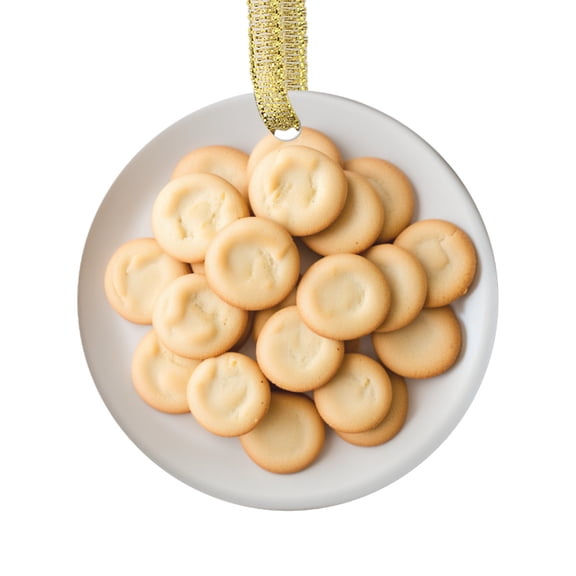 Butter Cookies Biscuits Cookie Food Lovers Foodie Novelty Holiday Christmas Ornament Xmas Tree Gift (Flat Design Printed on Ceramic, NOT 3D)
