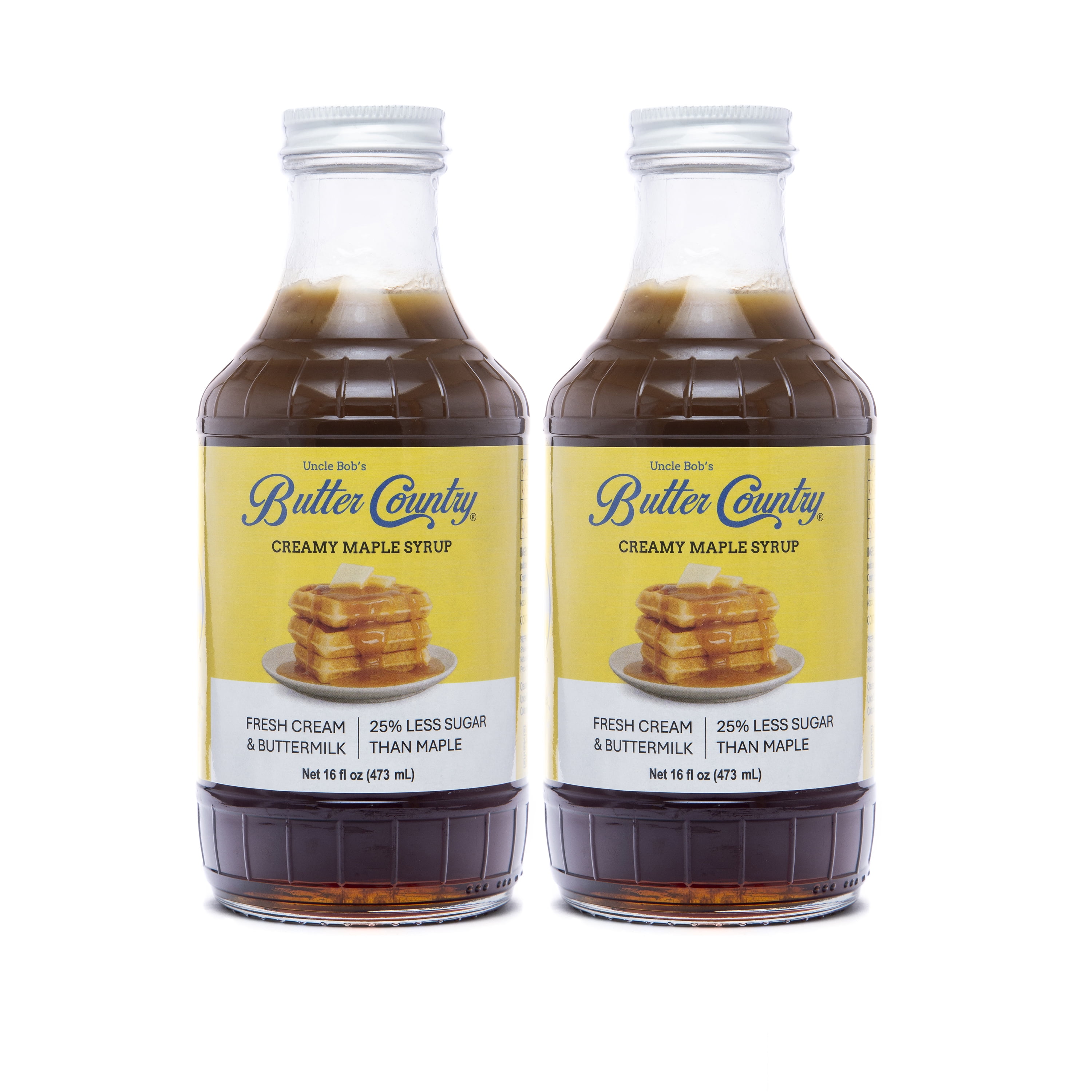 Butter Country Rich and Creamy Buttermilk Syrup | Creamy Maple Flavor | 16 fl oz / 2 Pack