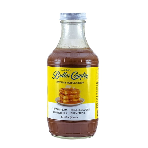 Butter Country Rich and Creamy Buttermilk Syrup | Maple Flavor | 16 fl oz Bottle