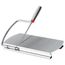 Butter Cutting Machine, Ongmies Cheese Slicer Multipurpose Cheese Cutter Stainless Cheese Slicers for Block Cheese Butter Sausages Fruits Kitchen Gadget Cheese Cutting Board, Silver