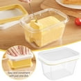 thumbnail image 1 of Butter Dish Butter Keeper with Cutter Slicer,Clear Airtight Butter Cutter Slicer For Easy Cutting And Storage,Covered Butter Dish Serving Tray with Butter insert for Home Kitchen, 1 of 9