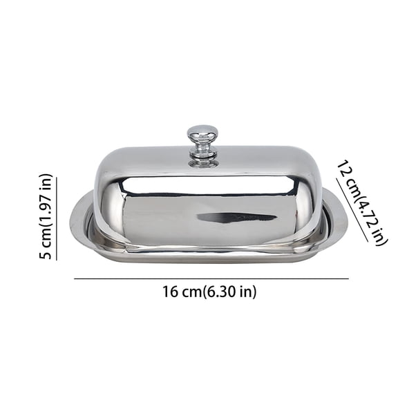 A Butter Dish Clearance! Butter Dish With Lid Stainless Butter Container for Countertop Butter Holder With Handle Cover Cheese Container Classic Butter Tray With Lid for Kitchen Hotel