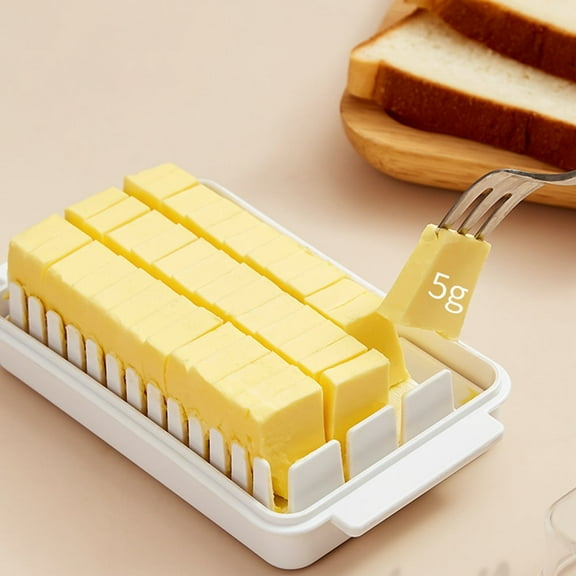 Butter Dish, Covered Butter Dish with lid, Butter for Easy Cutting, Small Butter Container for Two Sticks Butter
