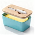 thumbnail image 1 of Butter Dish with Lid: Butter Dish for Countertop - Ceramic Butter Keeper Container with Knife and High-Quality - Silicone Sealing Butter Box for Home Decor Good Kitchen GiftButter tray, 1 of 7