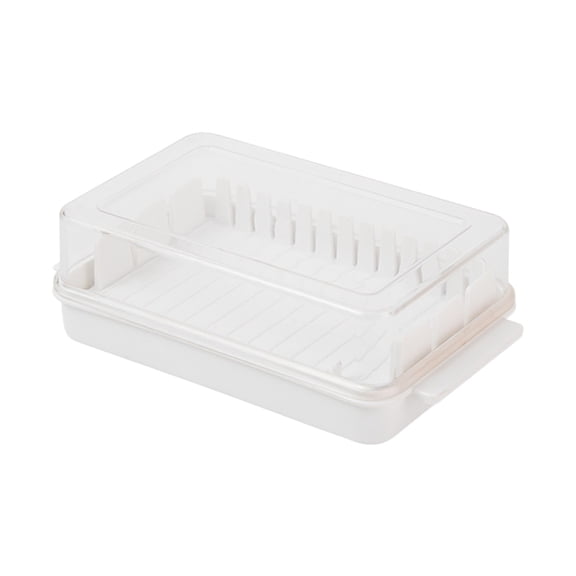 Butter Dish with Lid, Countertop Butter Keeper with Cutting Measurements, Refrigerator Safe Butter Container for Cubes, Tablespoon Markings for Portion Control