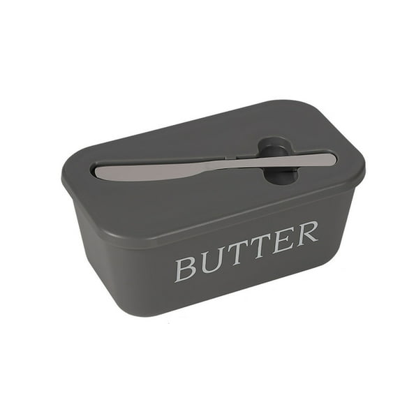 Butter Dish with Lid and Knife For Kitchen Coutertop, Airtight Storage Container, Countertop or Refrigerator, Kitchen Food Preservation Box with Spreader B, 6.6x3.86x2.87", 1Pcs