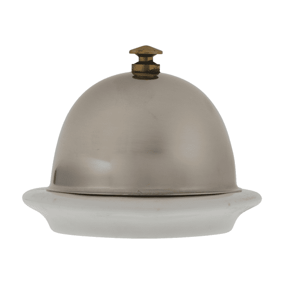 1Pc Ceramic Butter Dish with Stainless Steel Lid for Beef Tallow Storage Bowl