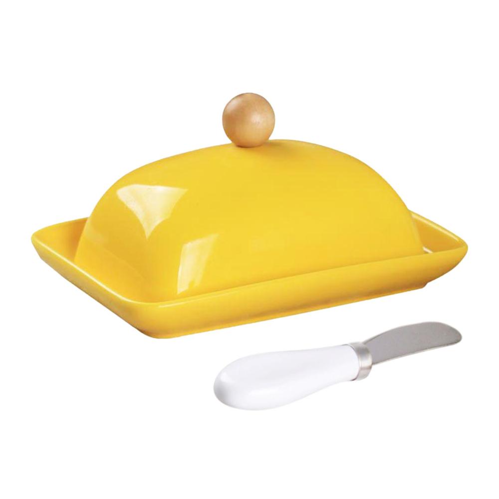 Butter Dish With Lid Covered Butter Crock Container Ceramic
