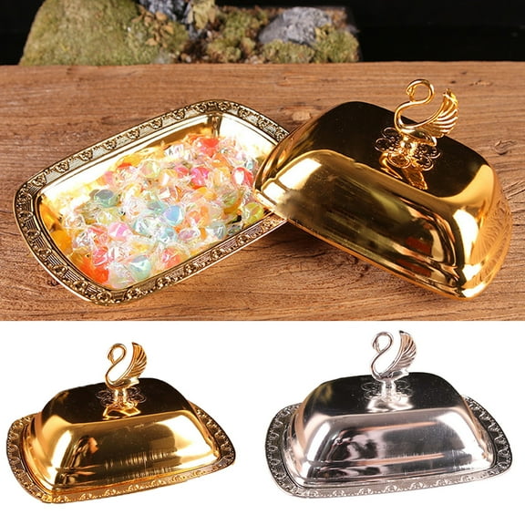 Butter Dish with Lid and Butter Spreader,Butter Dish Size Perfect for Butter Stick,Multi-Purpose Serving Food Dish Tray Kitchen Gadgets