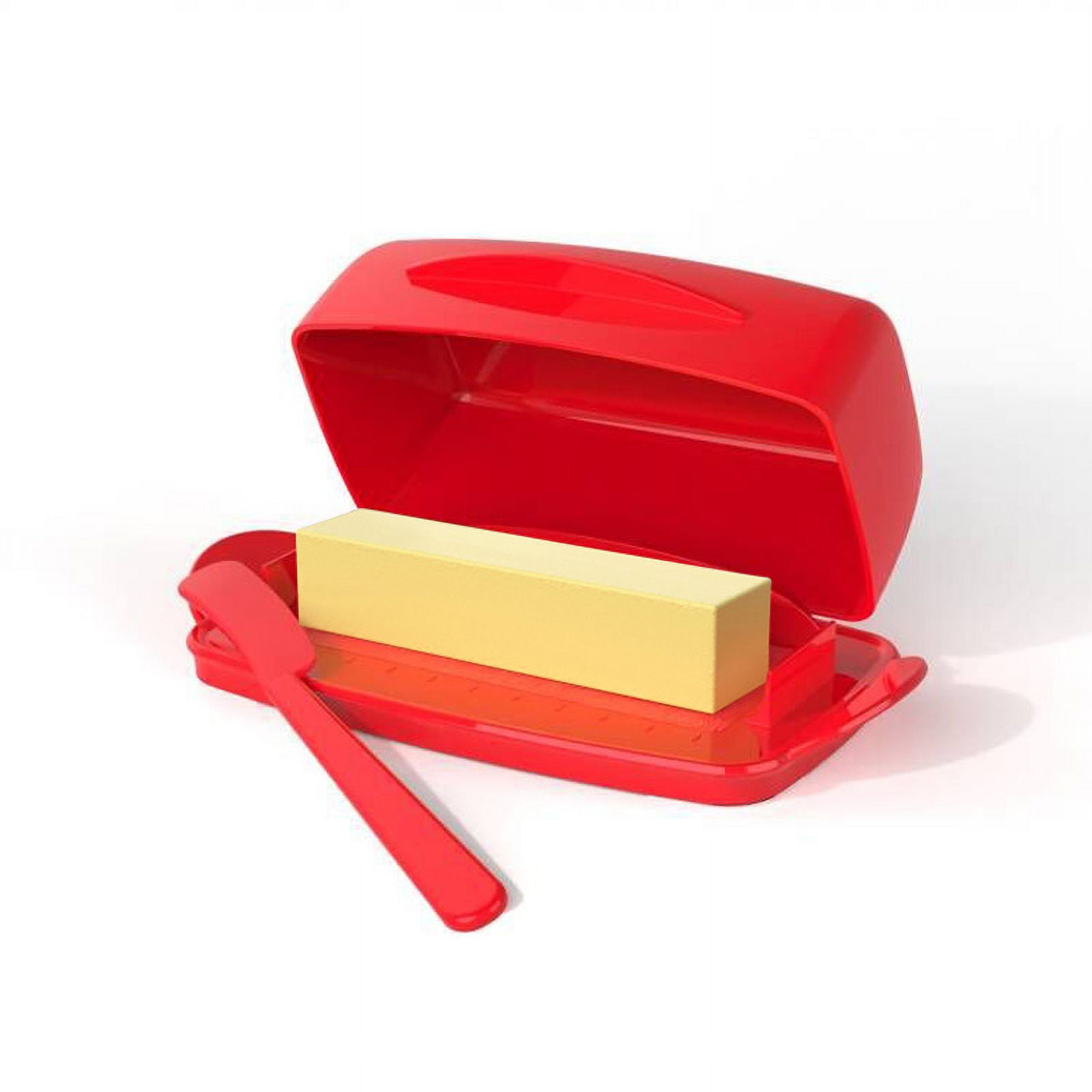 Butter Dish with Lid for Countertop Flip Top Butter Dishes Plastic with