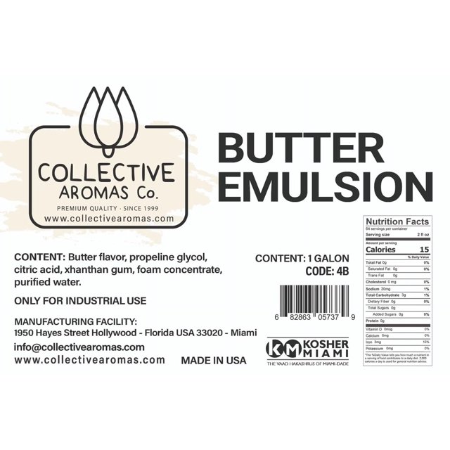 Butter Extract for Baking Natural Butter Flavoring Emulsion for