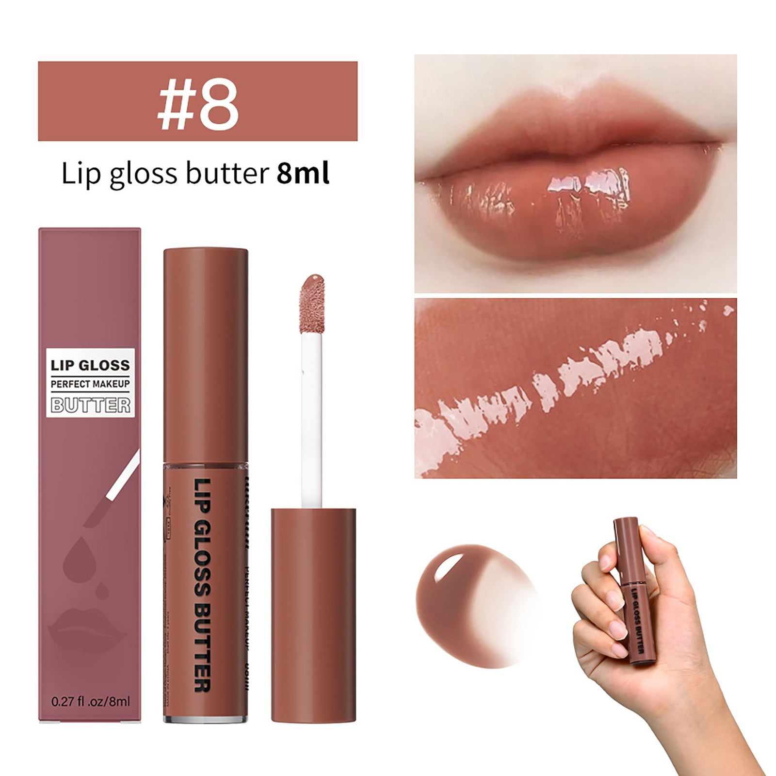 Butter Gloss Lip Glaze Moisturizing Mirror Lip Gloss Longlasting Color