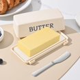 thumbnail image 1 of Butter Segmentation Tray Storage Box - Cheese and Butter Box Cutting Tool Storage Box - Refrigerator Butter Box, 1 of 7