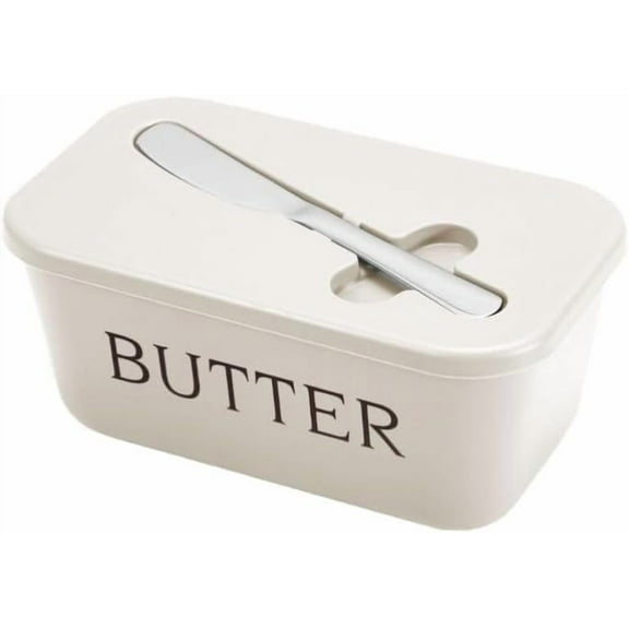 Butter Keeper, Cheese Saver, Large Capacity Butter Dish with Lid, Airtight Food Storage Container for Kitchen, Camping, 1 Count