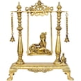 thumbnail image 1 of 16" Butter Krishna on Swing Brass Statue | Playful Divine | Handmade Hindu Sculpture, 1 of 4