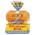 thumbnail image 1 of Butter Krust Hamburger Buns, Enriched White Bread Hamburger Buns, 8 Count, 20 Oz, Shelf-Stable, 1 of 11