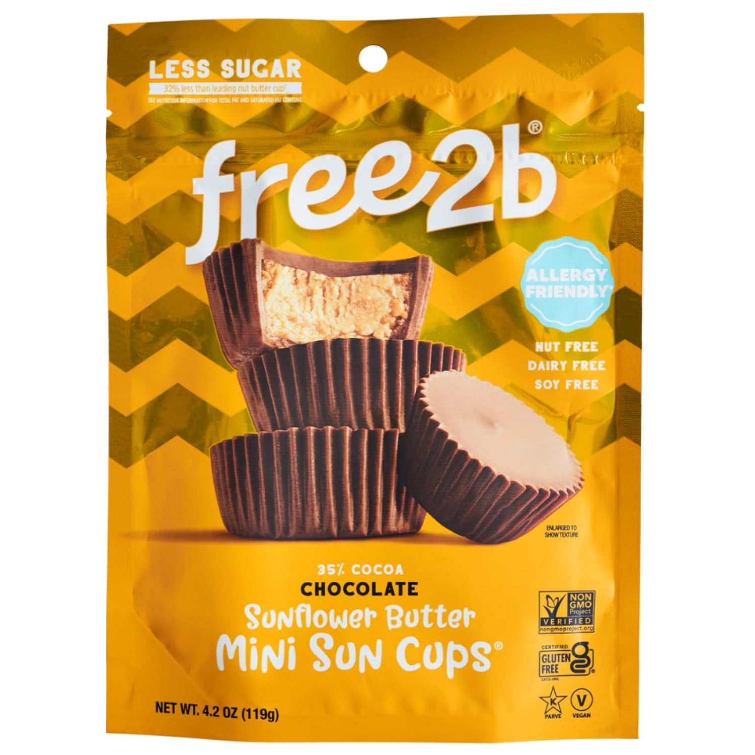 Butter Mini Sun Cups, Safe for School Allergy Friendly Gluten, Dairy
