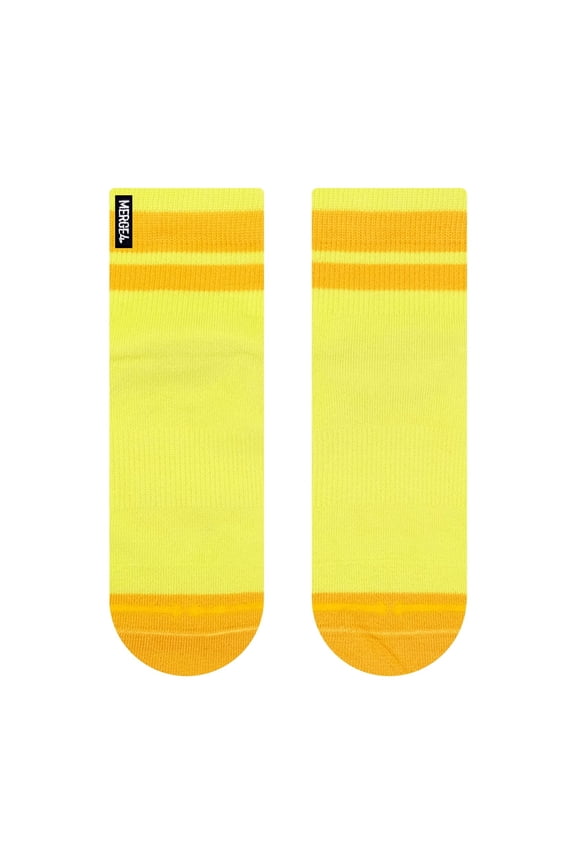 Butter/Orange Quarter Crew Socks