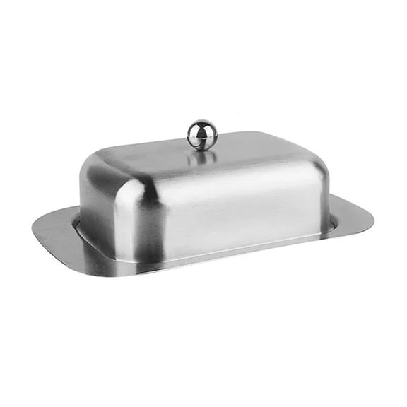 Butter Organiser Stainless Steel Butter Dish with Lid Restaurant Kitchen Tableware
