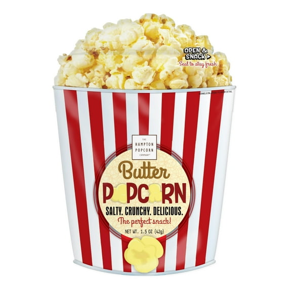Butter Popcorn Resealable Shape Bag, 1.5 Ounce, Fresh Gourmet Popcorn