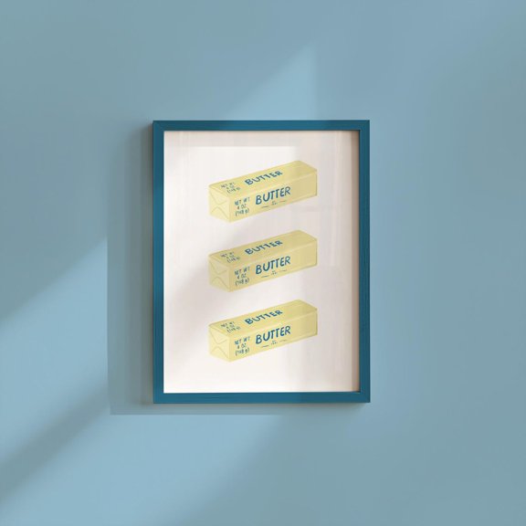 Butter Retro Pop Kitchen Wall Art Decor Unframed Paper Print