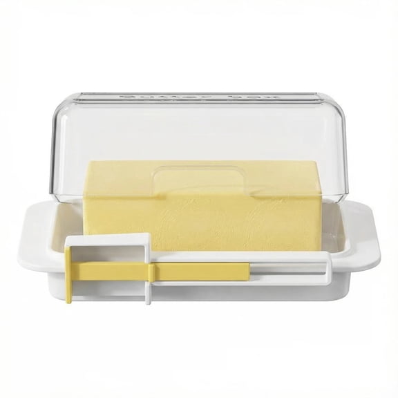 KitchenEase Butter Storage Box with Segmentation Tray and Cutting Tool for Cheese and Butter Refrigerator UseKey