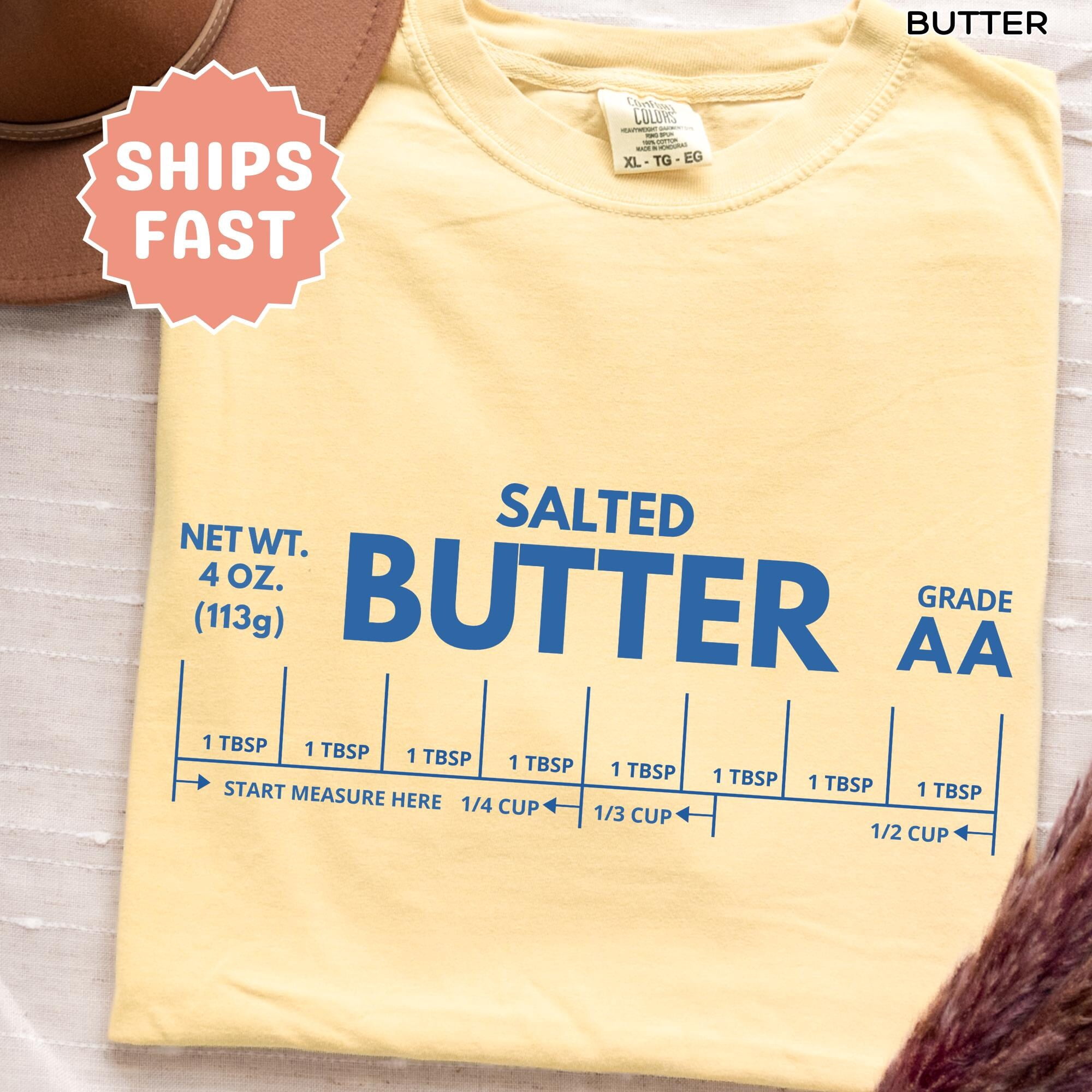 Butter Shirt Baking Shirt Gifts Salted Butter Tee Retro Butter Shirt ...
