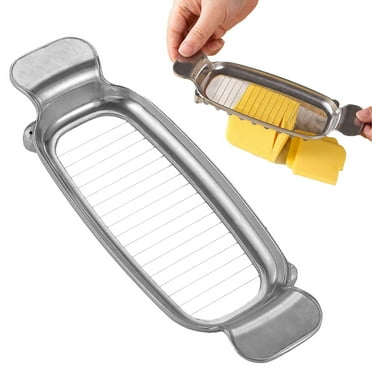 Butter Slicer Cutter, 18 Pcs Sharp Stainless Steel Multipurpose Cheese Slicer Food Cutter, Butter Cheese Slicer Cutter with Ergonomic Handle for Butter, Block Cheese, Fruit Baking(1 Pack)