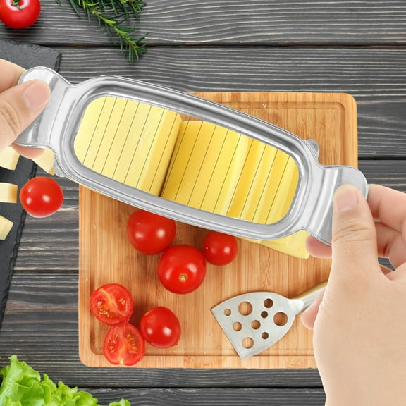 Butter Slicer Cutter Stainless Steel Cheese Slicer Multipurpose Cheese Cutter Slicer Food Cutter Handheld Butter Slicing Tool Portable Butter Cutter for Butter Cheese Fruit