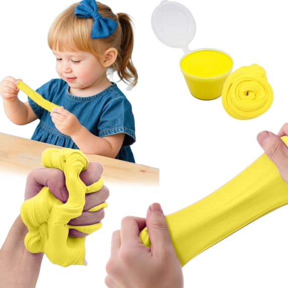 Butter Slime, Cloud Slime, Soft Stretchy Slime, Non-Sticky Sensory Putty for Stress Relief