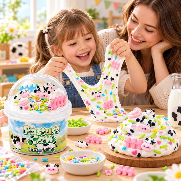 Butter Slime Sensory Play Kit, Soft Stretchy Slime Compound with Foam Texture, Novelty Sensory Play for Creative Mixing, Hands On Activities and Gifts