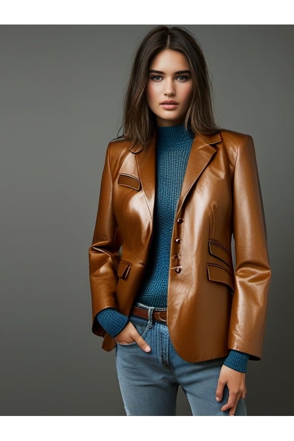 Butter Soft Leather Jacket - Light Pink , S