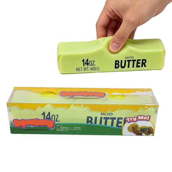 Butter Squishy Big, Big Butter Squishy Squeeze Cube,Giant Slow Rising Butter Stick Sensory Stress Relief Cube, Jumbo Soft Squishy Fidget Cubefor Adults,Large Butter Squishies for Party Favors Gifts
