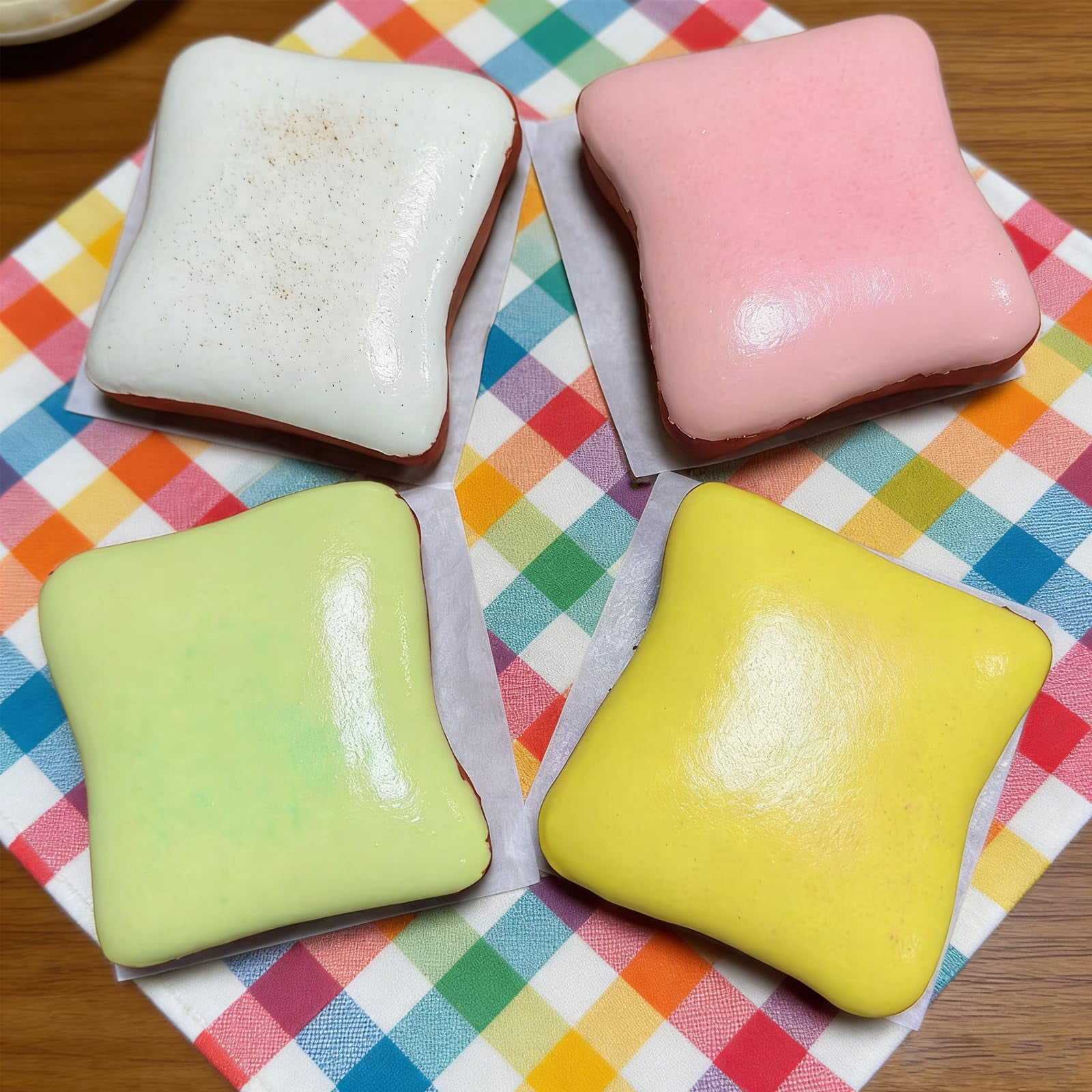 Butter Squishy Bread Viral Slow Rising Squishy - Flexible, Slow Rebound, Squeezy Butter Squishys with 100% Odorless, Non-Sticky, Improve Focus, Easing Tension During Study,Work,Or Relaxation