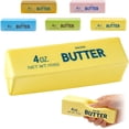 thumbnail image 1 of Butter Squishy, Soft Slow Rising Squeeze Toys, Butter Stick Squishy Fidget Toys and Stress Balls Squishies for Office Desk Toys, Party Favors & Birthday Gifts(Yellow), 1 of 9