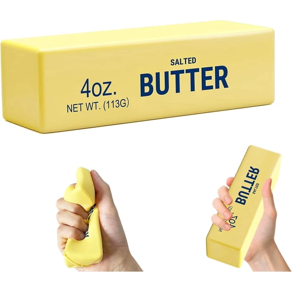 Butter Squishy, Squeeze Toys, Squishy Butter, Realistic Butter Stick Soft Squeeze Toys (Butter-1PCS)