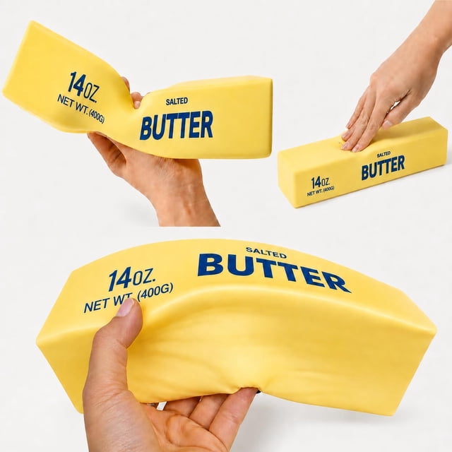 Butter Squishy Toy, Jumbo Big Butter Stick Slow Rising Squeeze Toy ...