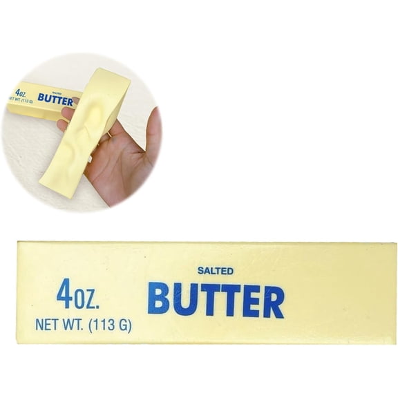 Butter Stick Slow Rising Squeeze ball Salted Butter Bar Slow Rising Figure Stress Relief Fidget Massage ball for Anxiety Relief Hand Relax (1)