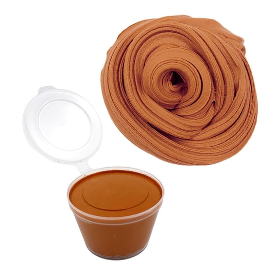 Butter Stress Play Sets, Slime & Putty Decoration, Clear Slime Bucket, Clear Container with Lid, Plastic Storage, Clear Storage Containers, Plastic Container, Brown Solid, 3X3 in, 1 Pc,