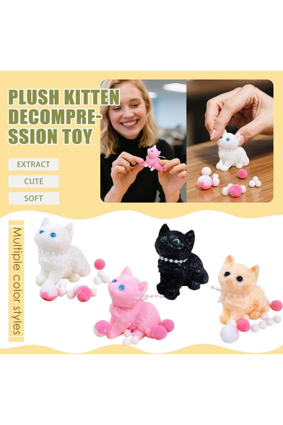 Butter Stress toy, Stress Relief Gifts, Keychain Fidget, Slow Rising Squishy toys, Bag Charm Chain, Pink desk decor, Cat decor for Cat Lovers, 1 Pc